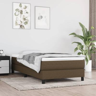 Pocketveringmatras medium 90x200x20 cm stof donkerbruin