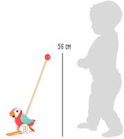 Duwspeelgoed voor baby PAPEGAAI LORI van hout SMALL FOOT® meerkleurig - thumbnail
