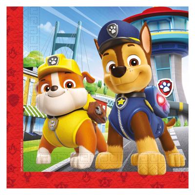 Globos Papieren servetten fsc paw patrol rescue heroes, 20st.