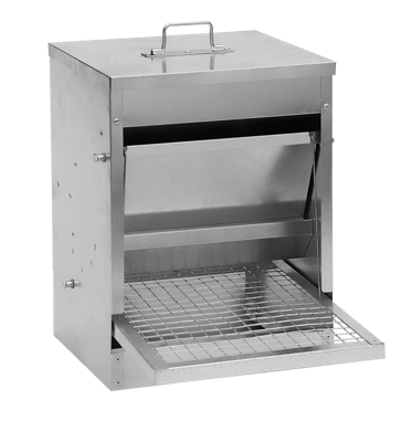 Pluimvee voerstation 10 kg gegalv. metaal