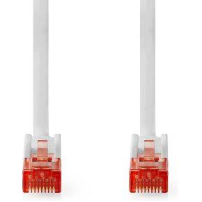 Nedis CAT6 Netwerkkabel | RJ45 Male | RJ45 Male | U/UTP | 1.00 m | Rond | PVC | Wit | Label - CCGL85200WT10