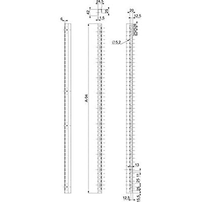 Schneider Electric NSYSMVR14 NSYSMVR14 (b x h) 42 mm x 1400 mm Staal 1 stuk(s)