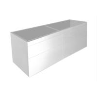 Onderkast Best Design Beauty Greeploos 140 cm Glanzend Wit - thumbnail