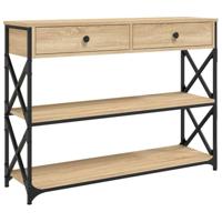 Wandtafel 100x28x75 cm bewerkt hout sonoma eikenkleurig - thumbnail