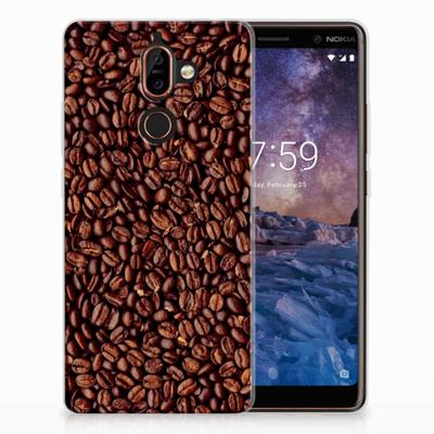 Nokia 7 Plus Siliconen Case Koffiebonen Nokia 7 Plus Siliconen Case Koffiebonen