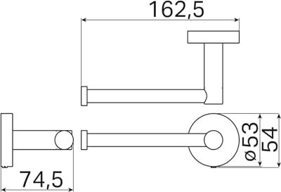 Toiletrolhouder Haceka Kosmos Haaks Mat Wit Haceka