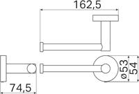 Toiletrolhouder Haceka Kosmos Haaks Mat Wit Haceka - thumbnail