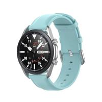 By Qubix - Classic leren bandje - Blauw - Compatible met Garmin Vivoactive 6 / Vivoactive 5 / Vivoactive 3 - Compatible Garmin bandje - Bandbreedte: 20mm - thumbnail