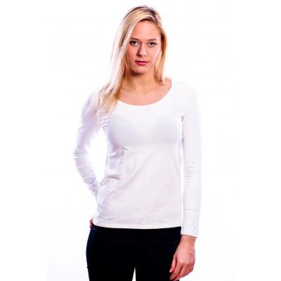 RJ Bodywear Ladies T-Shirt Long Sleeves White