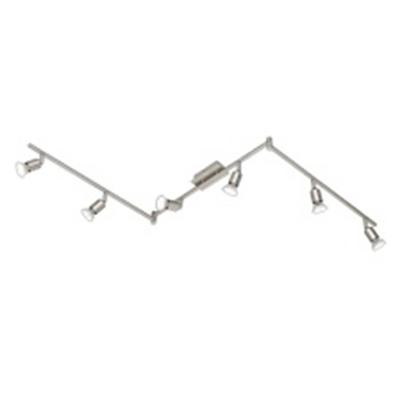 LED Plafondspot - Trion Nimo - GU10 Fitting - 18W - Warm Wit 3000K - 6-lichts - Rechthoek - Mat Nikkel - Aluminium LED Plafondspot - Trion Nimo - GU10 Fitting - 18W - Warm Wit 3000K - 6-lichts - Rechthoek - Mat Nikkel - Aluminium