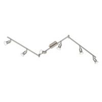 LED Plafondspot - Trion Nimo - GU10 Fitting - 18W - Warm Wit 3000K - 6-lichts - Rechthoek - Mat Nikkel - Aluminium - thumbnail