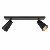 Highlight Spot Petunia 2 lichts balk 40 cm zwart goud - thumbnail