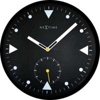 NeXtime klok 3049 serious black, ø32 cm, wall, black - thumbnail