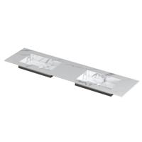 INK Post Wastafel Keramische Slab Envelop Bak Dubbel Zonder Kraangaten - 1800x450x10 mm - Statuario Glans - thumbnail