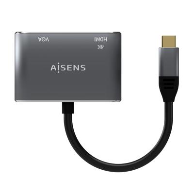 Adapter HDMI naar VGA Aisens A109-0627 Grijs 15 cm