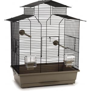 Beeztees Iza 2 Pagode - Vogelkooi - Mokka - 45X28X59,5 Cm Beeztees Iza 2 Pagode - Vogelkooi - Mokka - 45X28X59,5 Cm