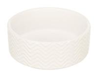 TRIXIE VOERBAK / DRINKBAK WAVE KERAMIEK WIT 20 CM 1,6 LTR - thumbnail