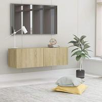 VidaXL Tv-meubel 100x30x30 cm bewerkt hout sonoma eikenkleurig - thumbnail