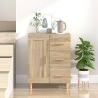Dressoir 69,5x34x90 cm bewerkt hout sonoma eikenkleurig - thumbnail