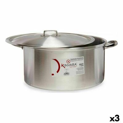 Kookpot met Deksel Kinvara Zilverkleurig 53 x 24 x 43 cm (3 Stuks)