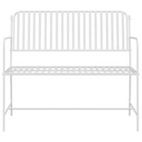 Tuinbank Wit 104 x 54 x 93cm Staal - thumbnail