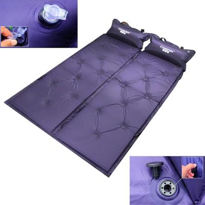 Automatisch opblaasbare slapen Pad vocht bewijs Pad met Pillow(Purple)