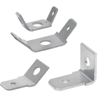 Klauke 2075 Splitter voor platte connectoren Insteekbreedte: 6.30 mm Insteekdikte: 0.80 mm 45 ° Ongeïsoleerd Zilver 1 stuk(s)