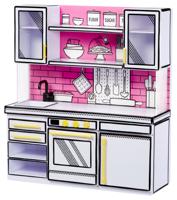 MGA's Miniverse - Make It Mini Kitchen - Inclusief kook- en 3 recepten - UV-lampoven, koelkast en werkblad - thumbnail