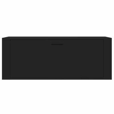 VidaXL Wandschoenenkast 100x35x38 cm bewerkt hout zwart