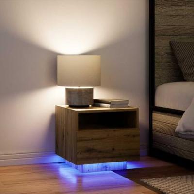 Nachtkastje 2 pcs artisanaal eikenkleurig 40 x 39 x 37 cm