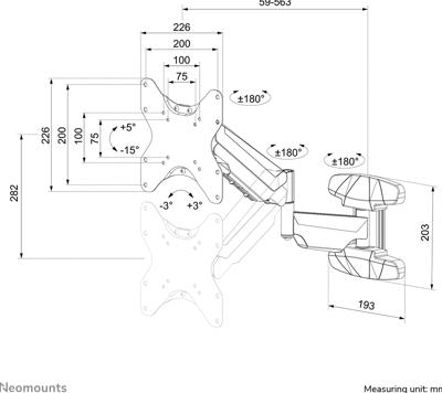 Neomounts tv wandsteun