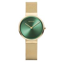 Bering 14531-338 Goud Groen Dameshorloge - thumbnail