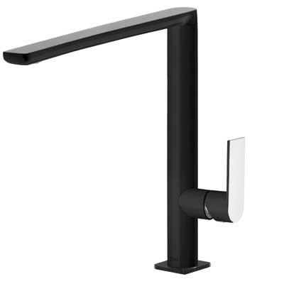 Keukenkraan Tres Loft | Opbouw | 360° Draaibaar | Mengkraan | 1-hendel | Rond | Zwart chroom