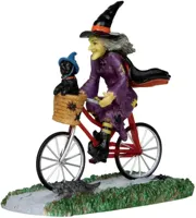 Lemax be-witching bike ride halloween figuur Spooky Town 2013 - thumbnail