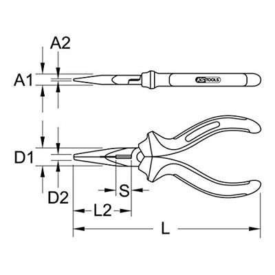 KS Tools 1151023 Telefoontang 160 mm
