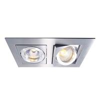 Deko Light Kardan II 110101 Plafondinbouwring LED, Halogeen GU5.3, MR16 50 W Zilver - thumbnail