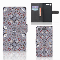 Sony Xperia XZ1 Bookcase Flower Tiles - thumbnail
