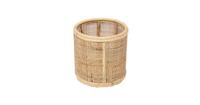 Van der Leeden rotan webbing bloempot 14 cm naturel - thumbnail