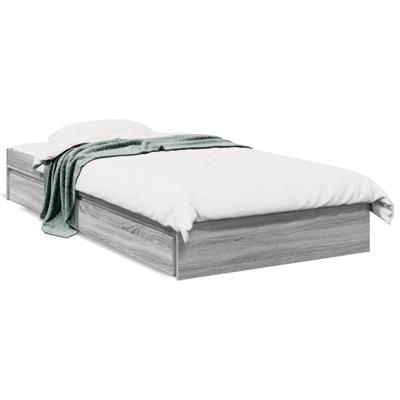 Bedframe met lades bewerkt hout grijs sonoma eiken 140x200 cm