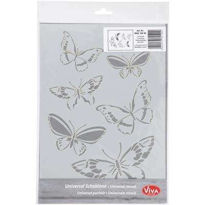 Viva Decor Flexibel sjabloon, vlinders, a4, vel 210x297 mm, 1 stuk