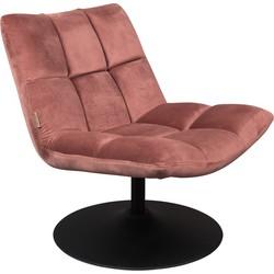 Dutchbone Fauteuil 'Bar' Velvet, kleur Roze