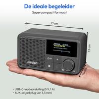 Mini Radio - MEDION - DAB/FM - Mono 2W RMS - Grijs - thumbnail