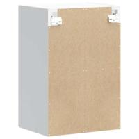 Keukenbovenkast met glazen deur Kalmar bewerkt hout hoogglanswit - thumbnail