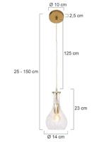 Steinhauer Klassieke hanglampGrazioglass Ø 14cm - 3493ME - thumbnail