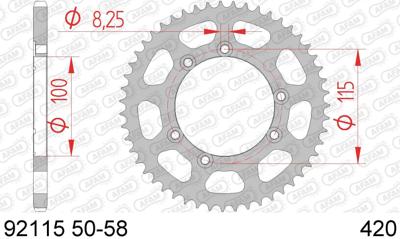 AFAM Chain wheel 420 58z steel silver