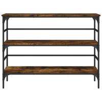 Wandtafel 100x32x75 cm bewerkt hout gerookt eikenkleurig - thumbnail