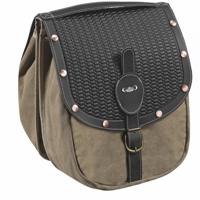 Selle Monte Grappa Monte grappa dubbele tas 16,5l british m/klinknagels zwart - thumbnail