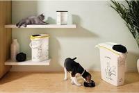 CURVER Voedselcontainer Diner wordt geserveerd - 12 kg - 35 L - Wit en zwart - Voor cat - thumbnail