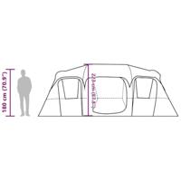 Gezinstent 9-persoons waterdicht grijs - thumbnail