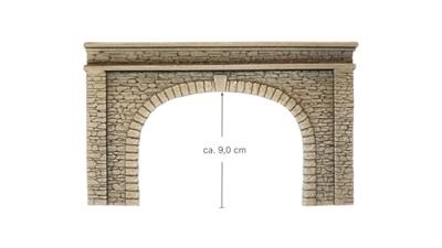 NOCH 58062 H0 Tunnelportaal 2-sporig Hardschuim model